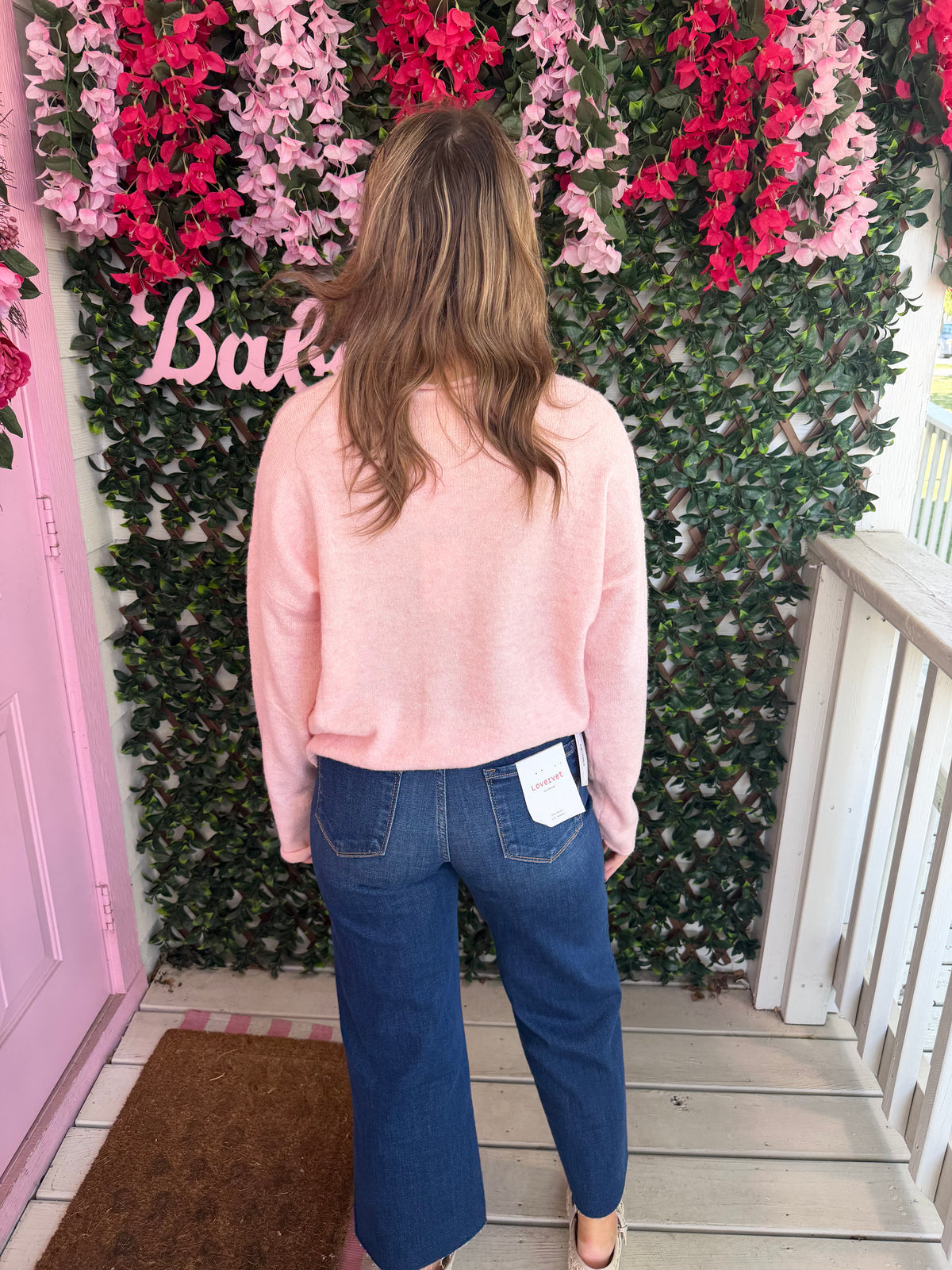 Powder Pink Fuzzy Cardigan