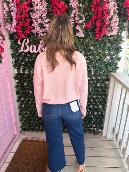 Powder Pink Fuzzy Cardigan