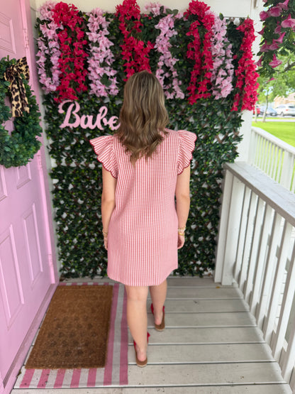 Gingham Scuba Dress