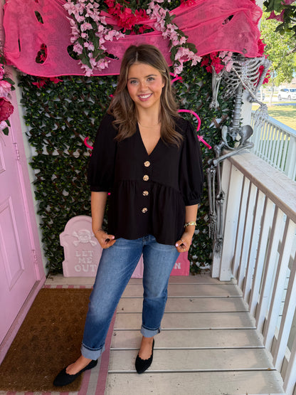 Black Charmed Top