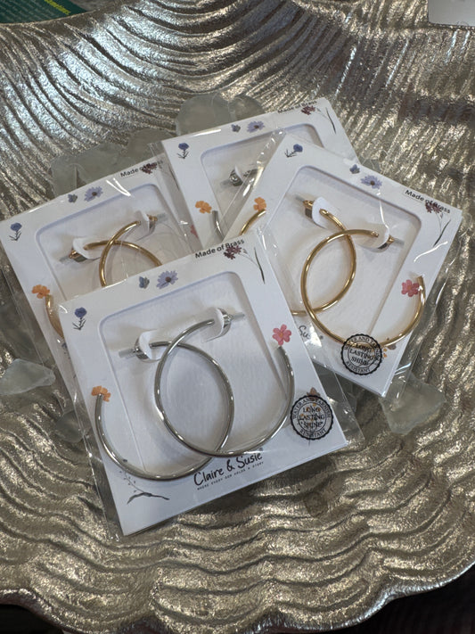 Large Skinny Hoop Earrings
