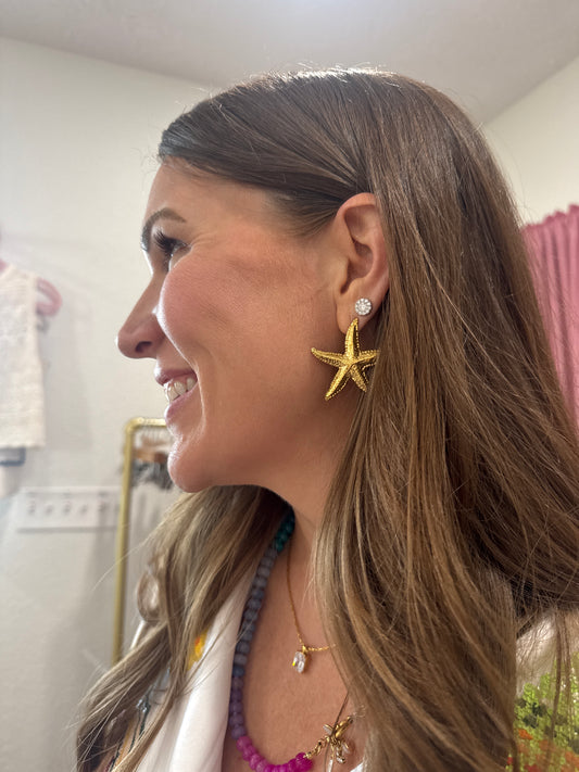 Chansuttpearls Starfish Earrings