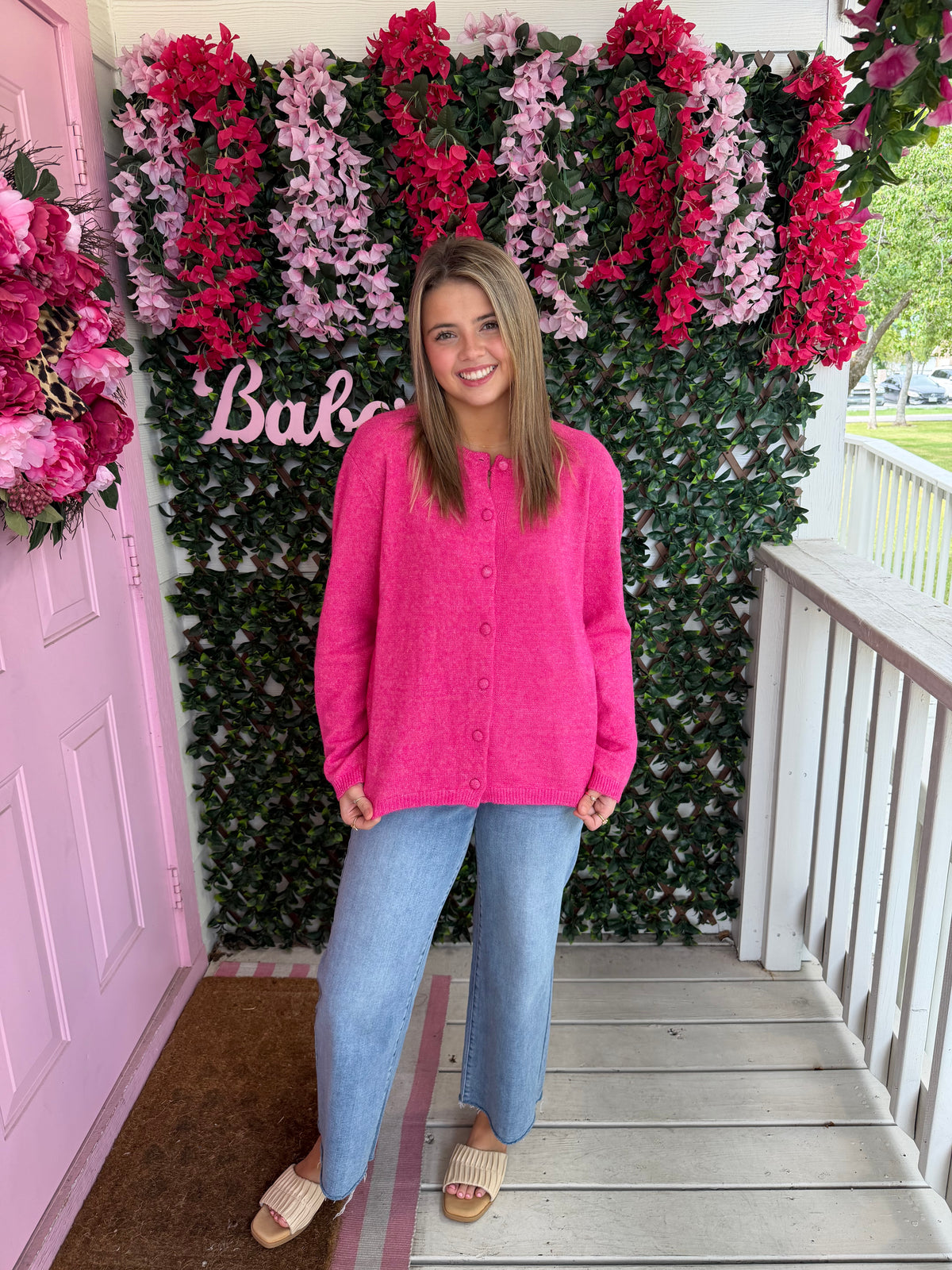 Hot Pink Cardigan