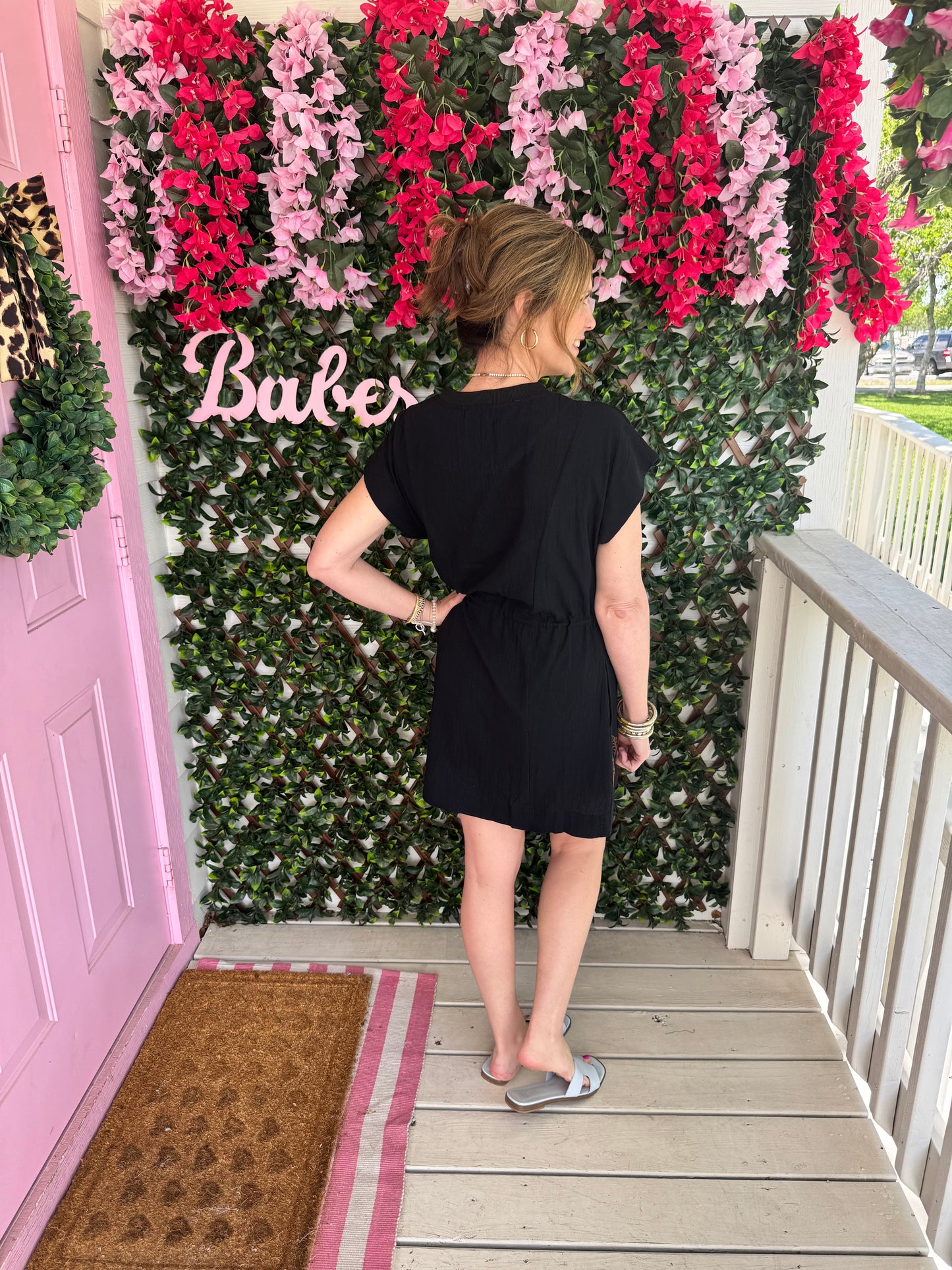 Dark Blooms Mini Dress