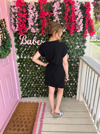 Dark Blooms Mini Dress