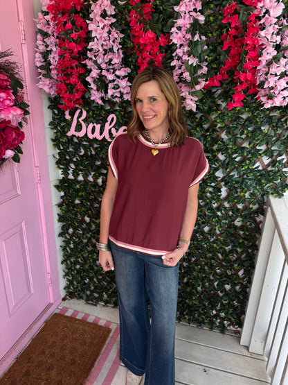 Brick & Trim Flowy Top