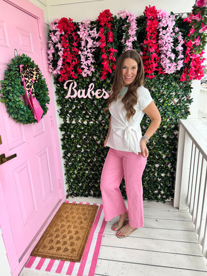 Knot Front Top - White