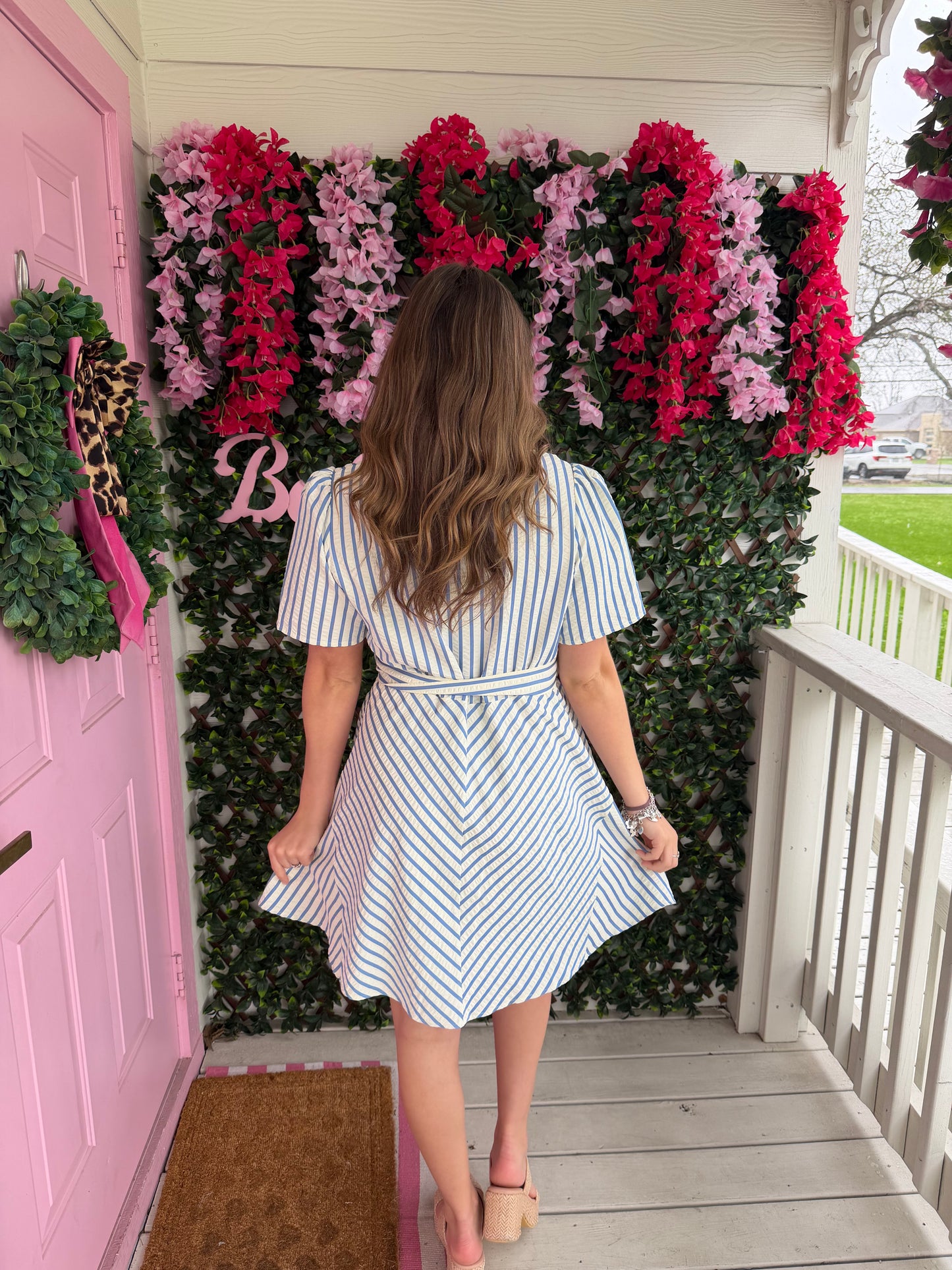 Azure Striped Dress
