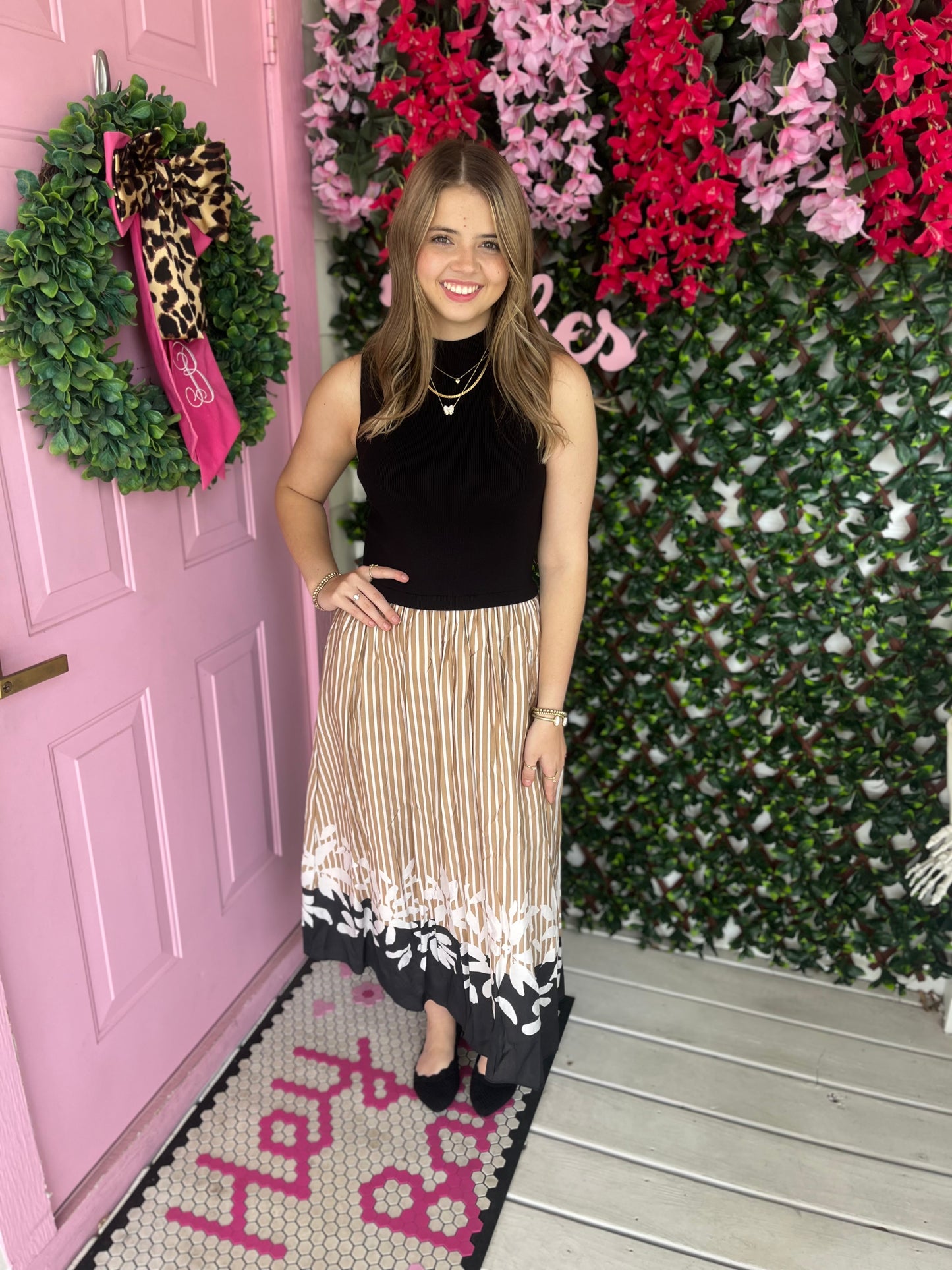 Creative Beige Sweater Top Dress