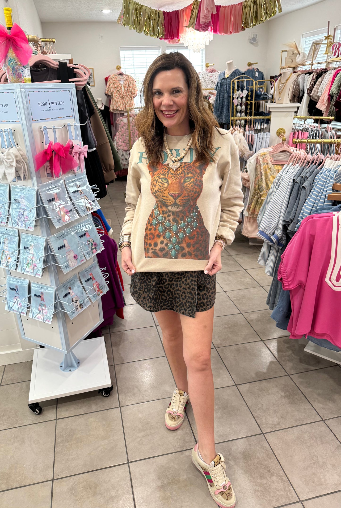 Howdy Cheetah Sweater