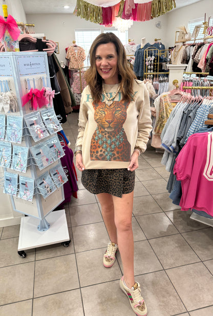 Howdy Cheetah Sweater