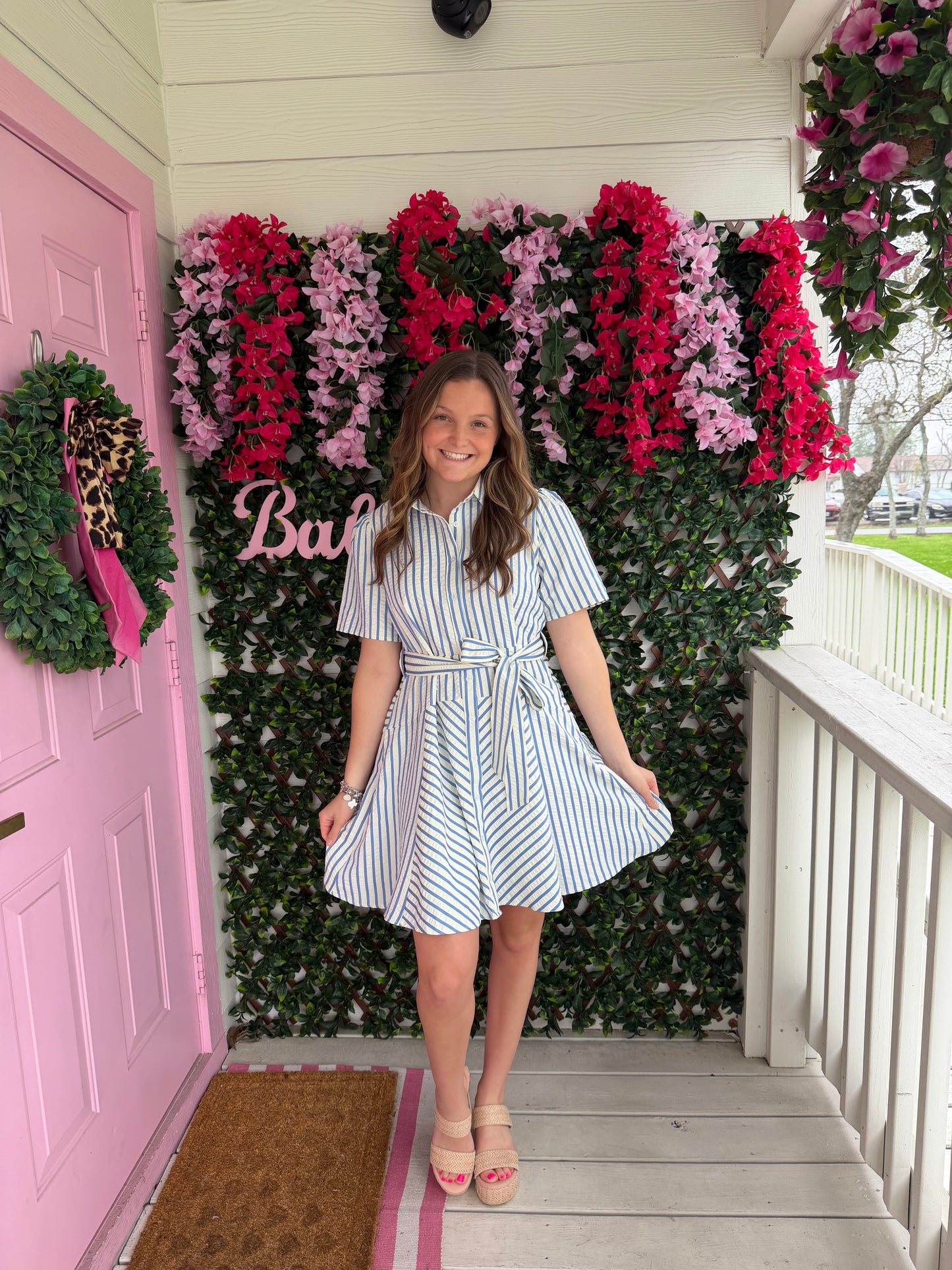 Azure Striped Dress