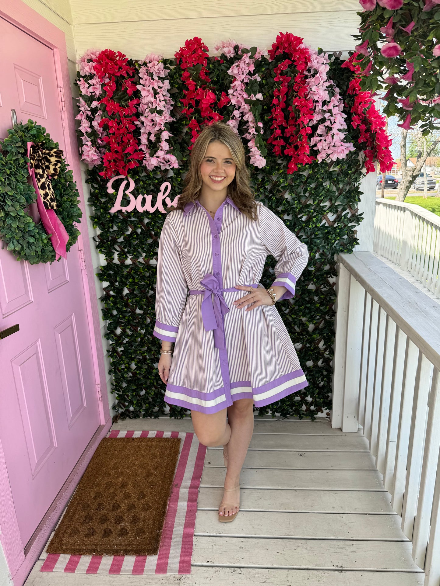 Lavender Love Striped Dress