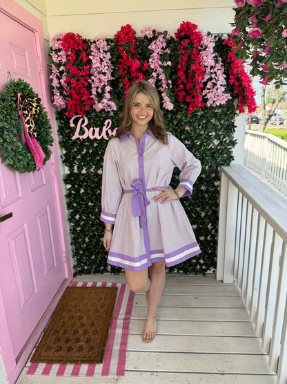 Lavender Love Striped Dress