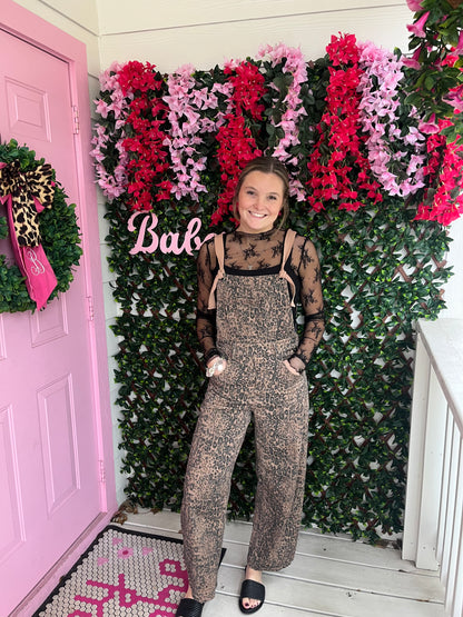Mocha Leopard Overalls