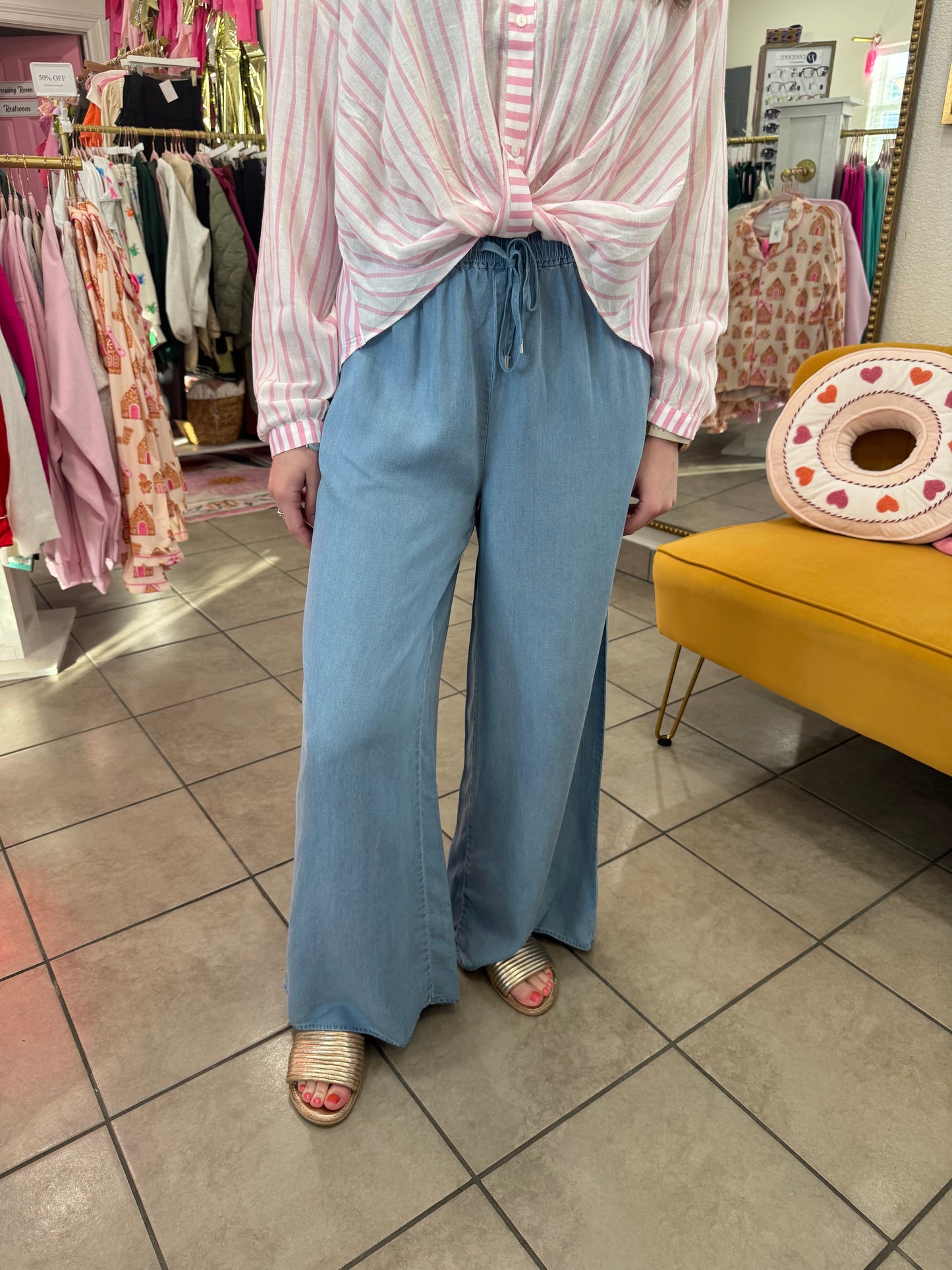 Chambray Tencel Pants