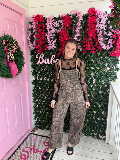 Mocha Leopard Overalls