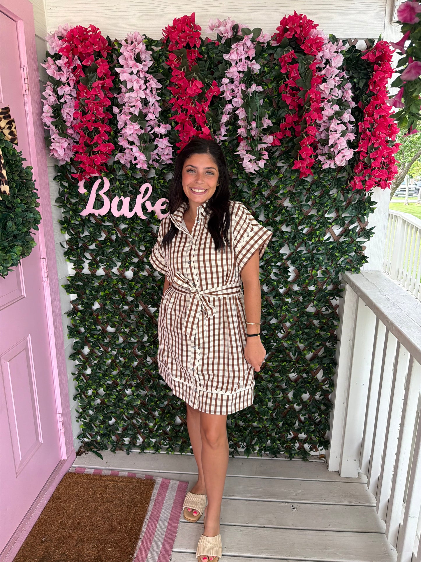 Falling For Gingham Dress
