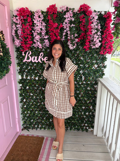 Falling For Gingham Dress