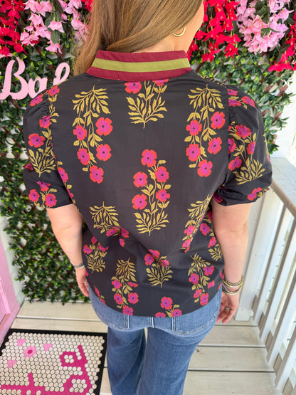 Scallops & Florals Top
