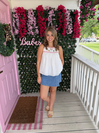 Sweetly Embroidered Top