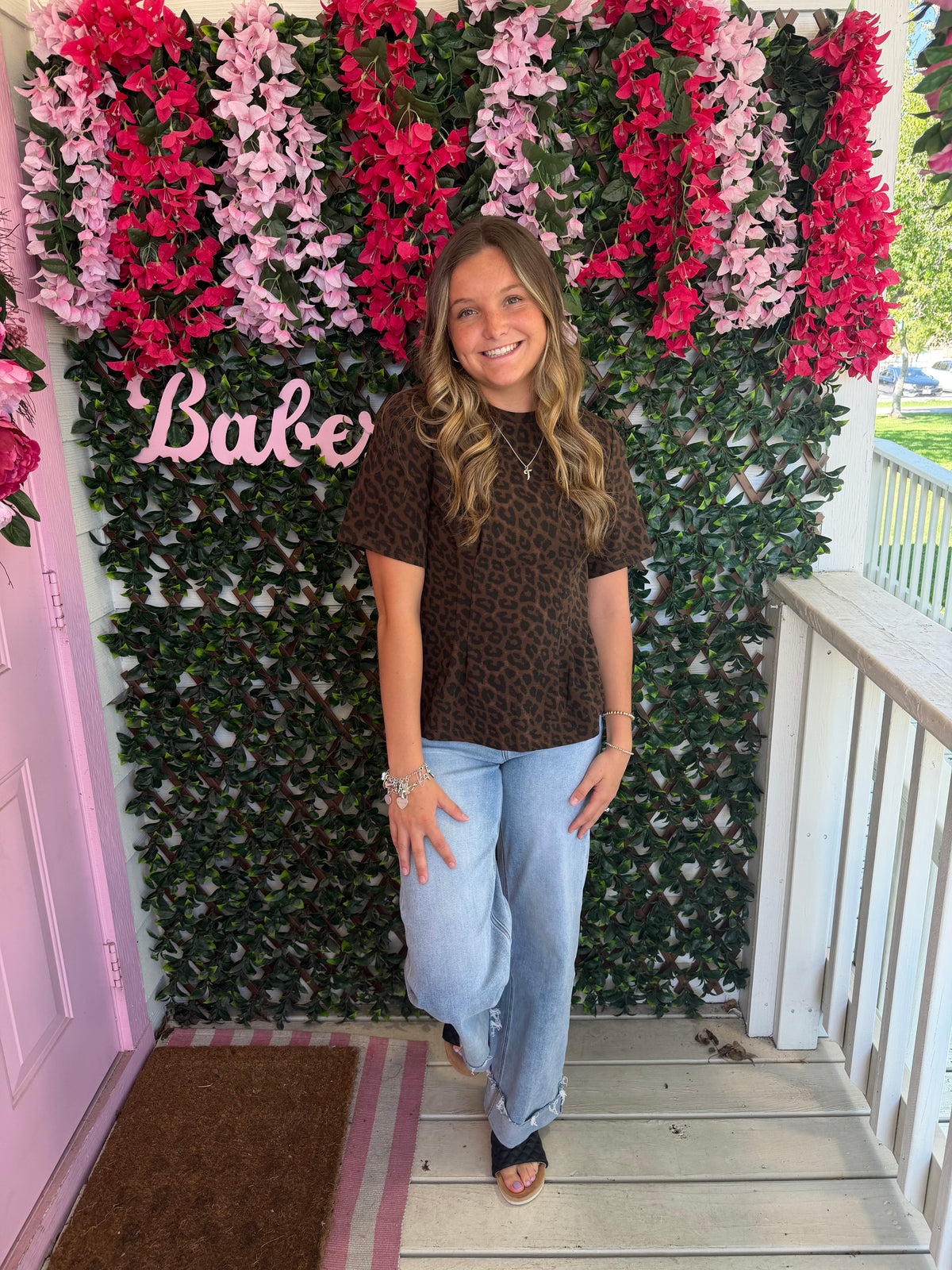 Leopard Peplum Top