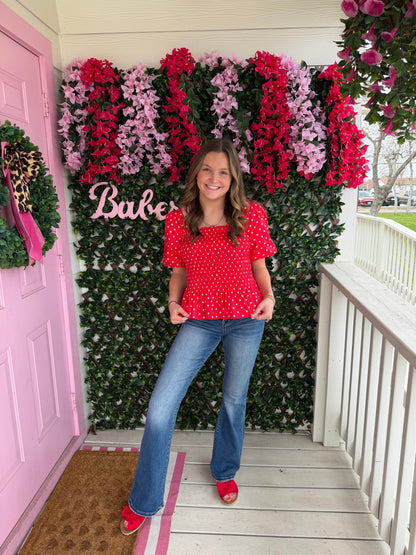 Red Polka Dot Cutie Top