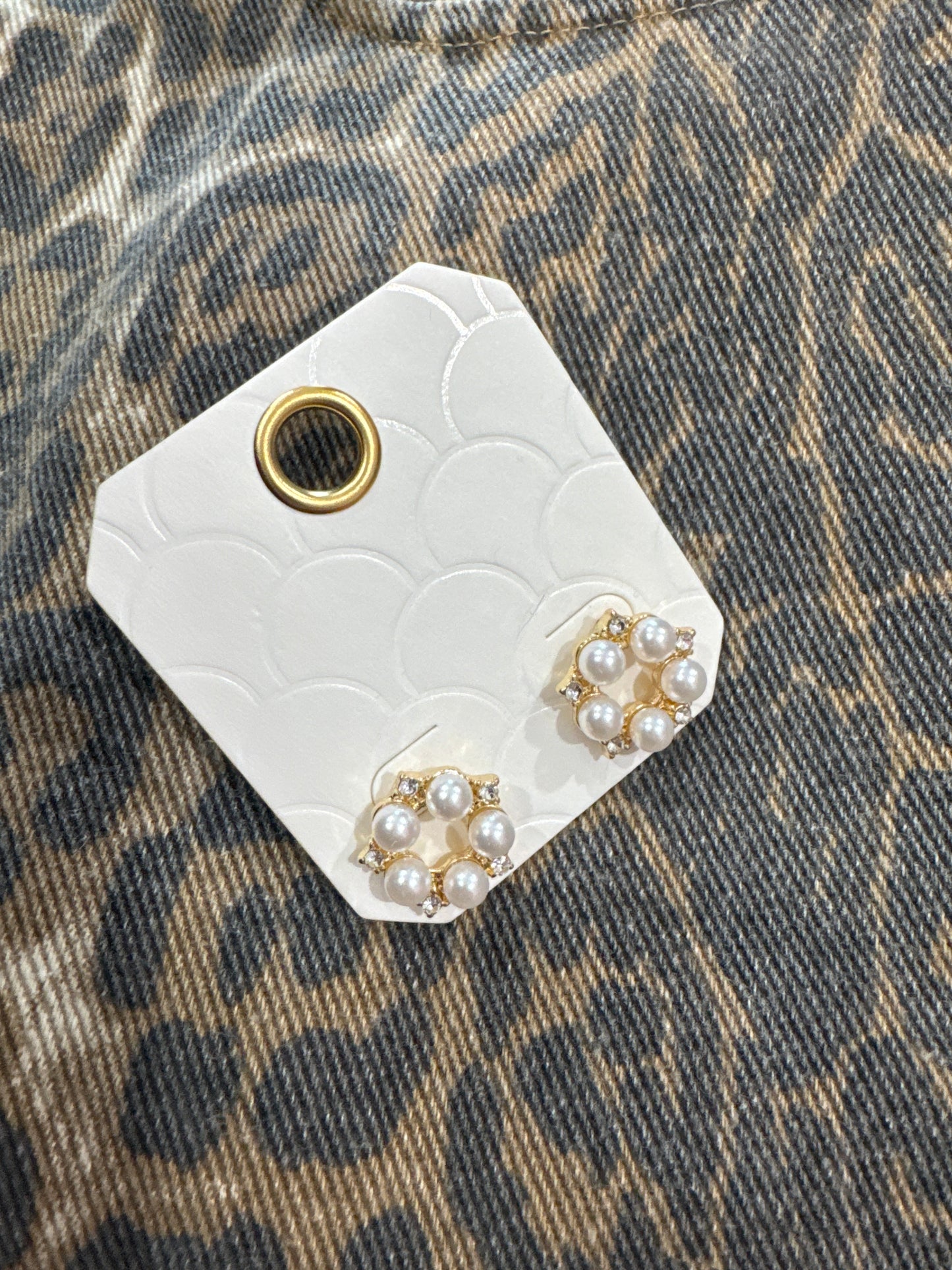 Pearl Circle Earrings
