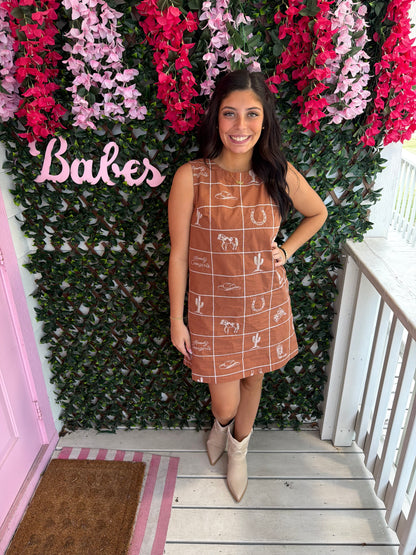 Brown Sugar Embroidered Dress