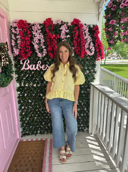 Buttoned Up Sunshine Top