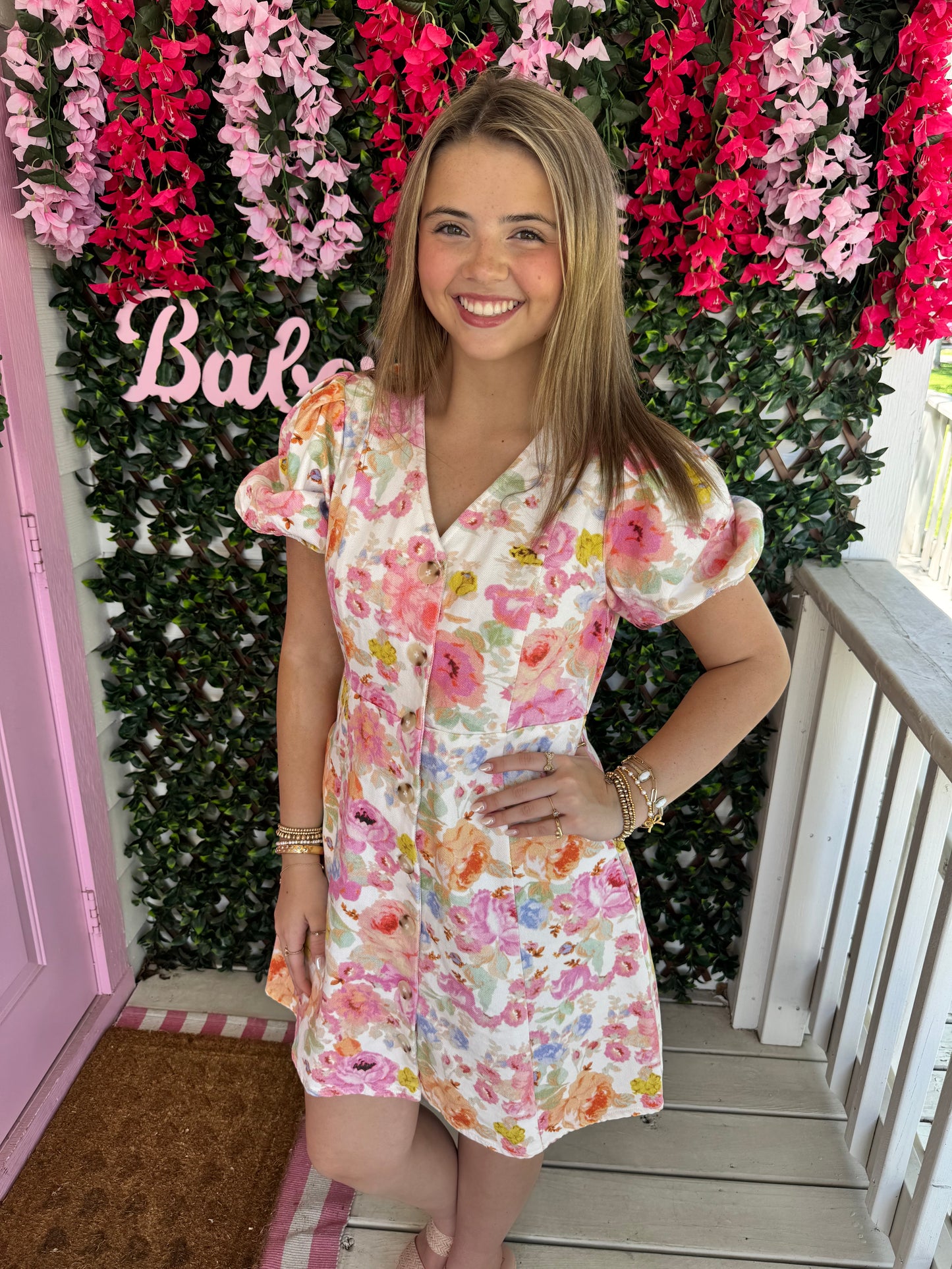 Watercolor Floral Dress