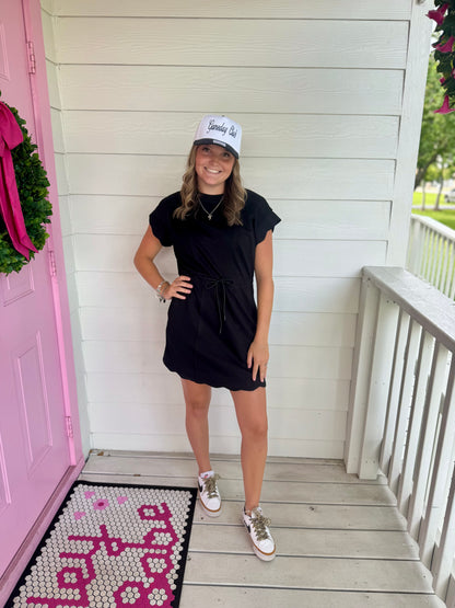 Black Scallop On The Go Dress