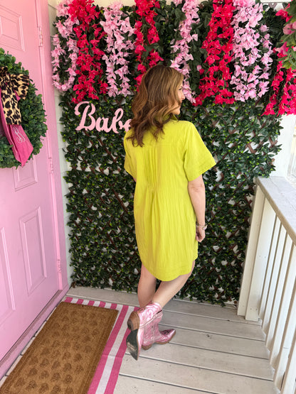 So Chartreuse Dress