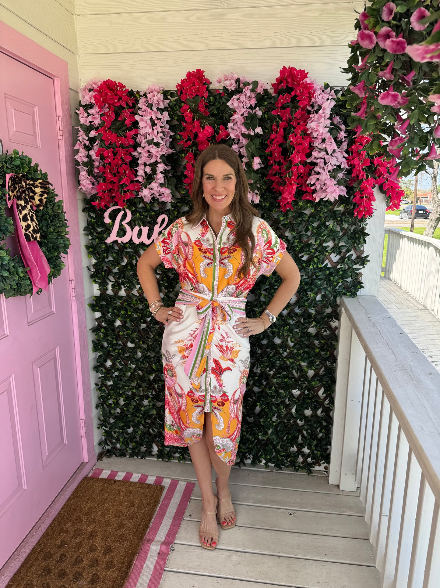 Botanic Tie Front Dress