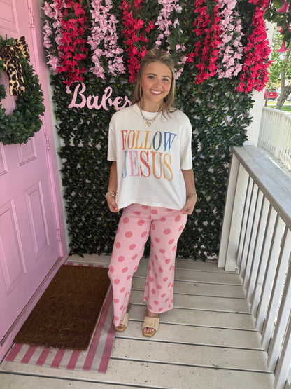 Follow Jesus Crop Tee