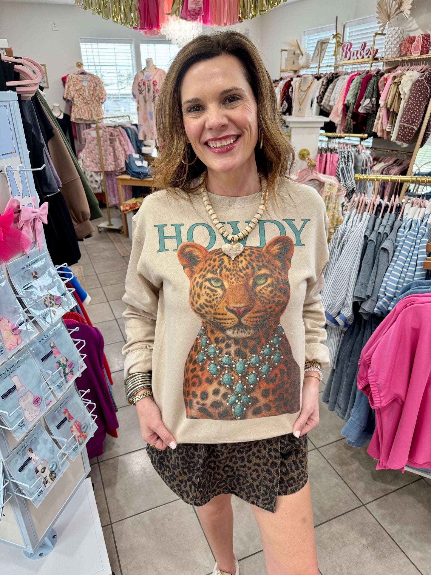 Howdy Cheetah Sweater