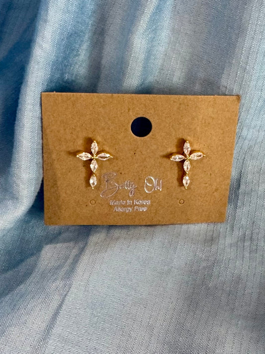 Dainty Cross Earrings