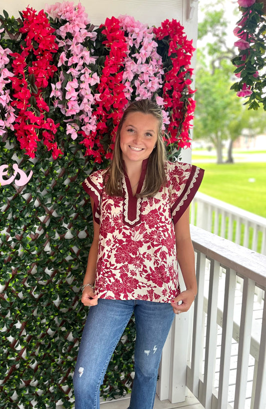 Faith Floral Top