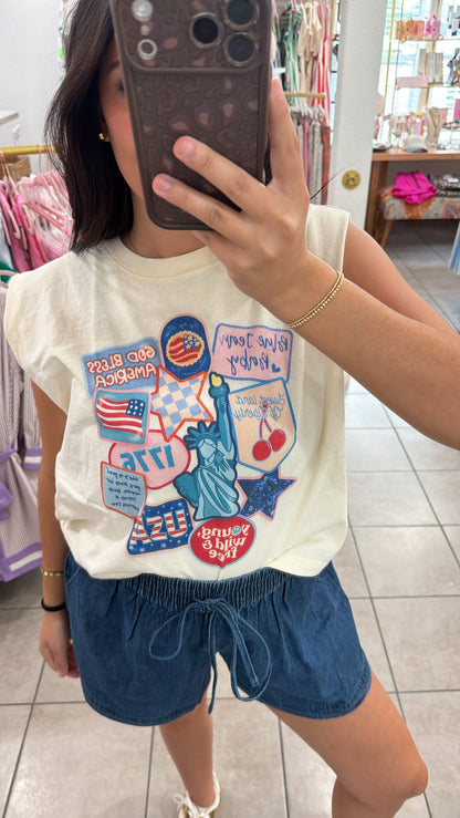 Patriotic Patch Muscle Tee