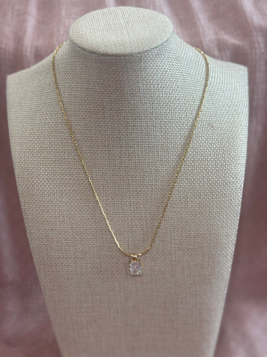 Chansuttpearls Dainty Baquette Necklace