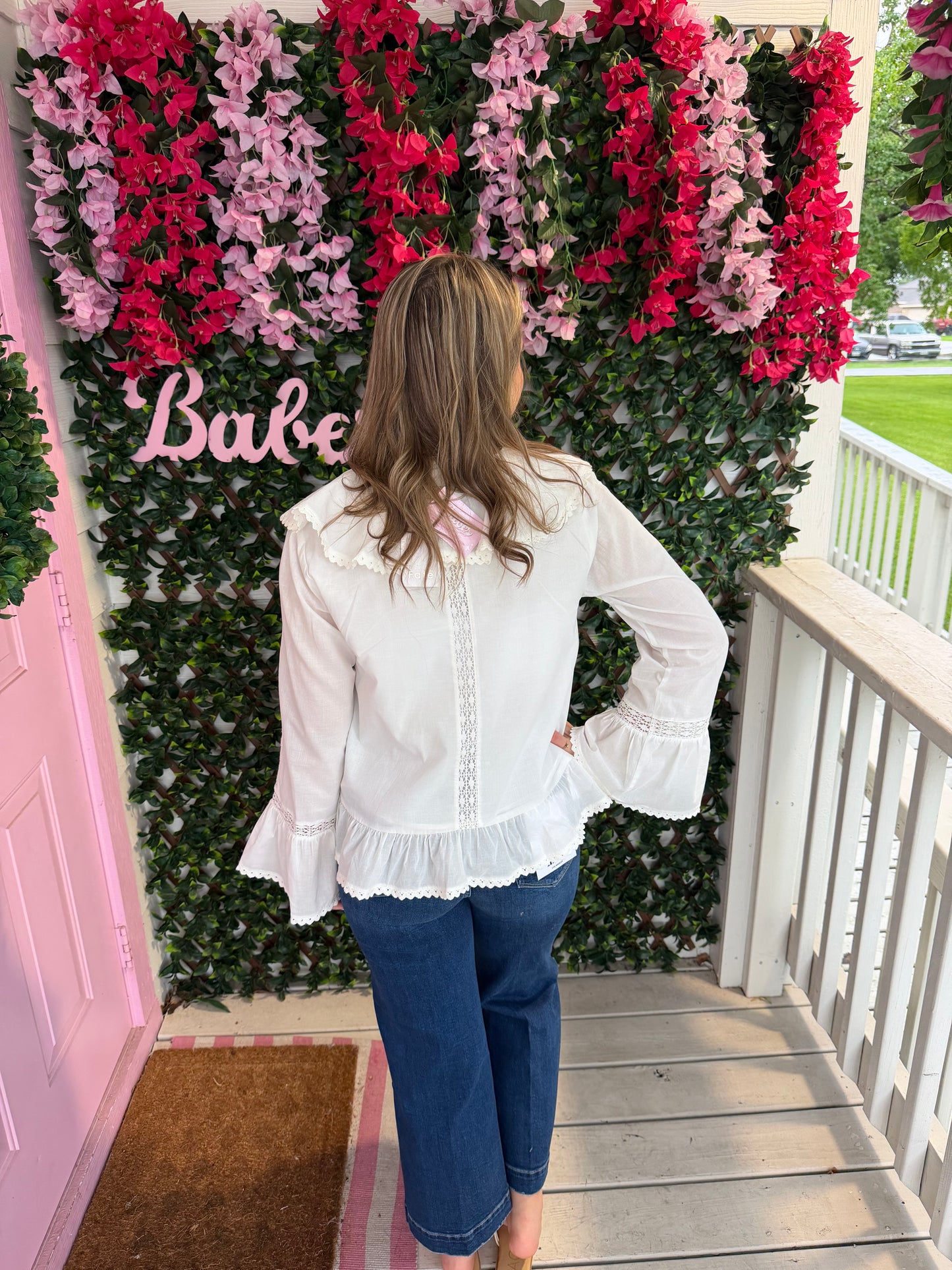 Cascading Ruffle Detail Blouse
