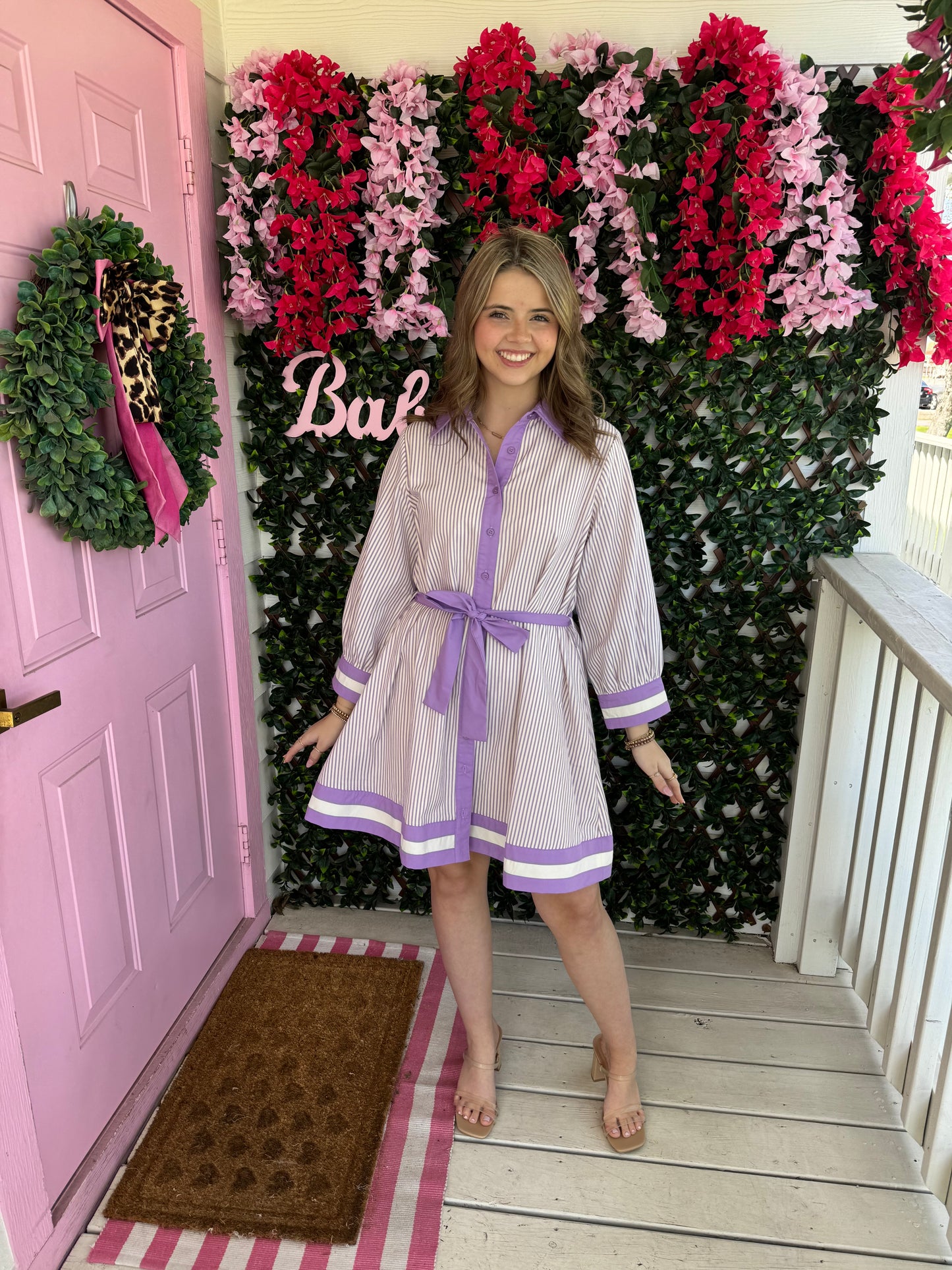 Lavender Love Striped Dress