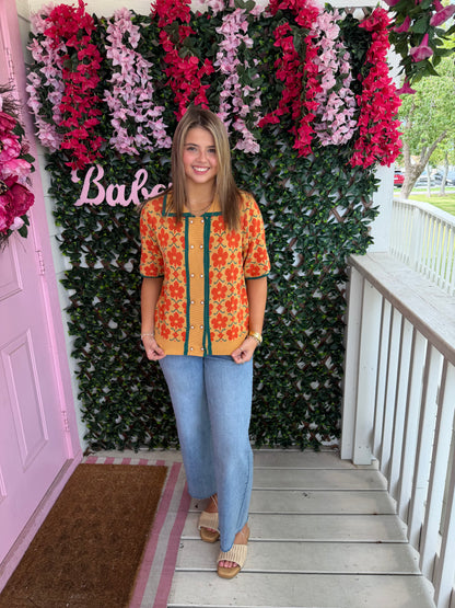 Mustard Florals Top