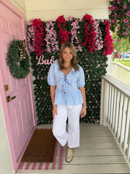 Summer Muse Gingham Top