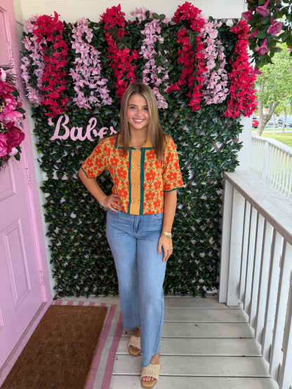 Mustard Florals Top