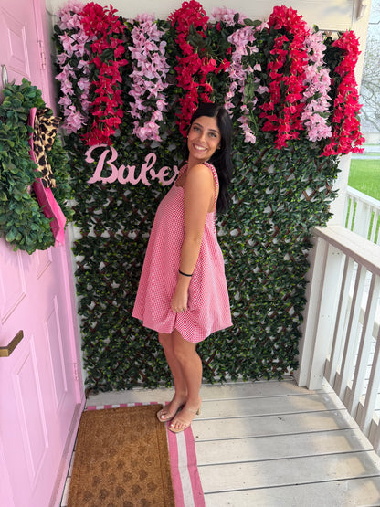 Gingham Bubble Hem Dress