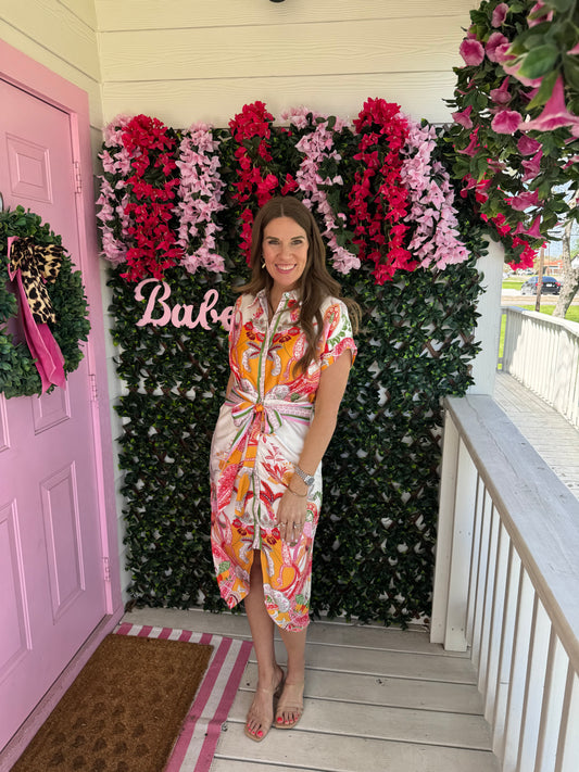 Botanic Tie Front Dress