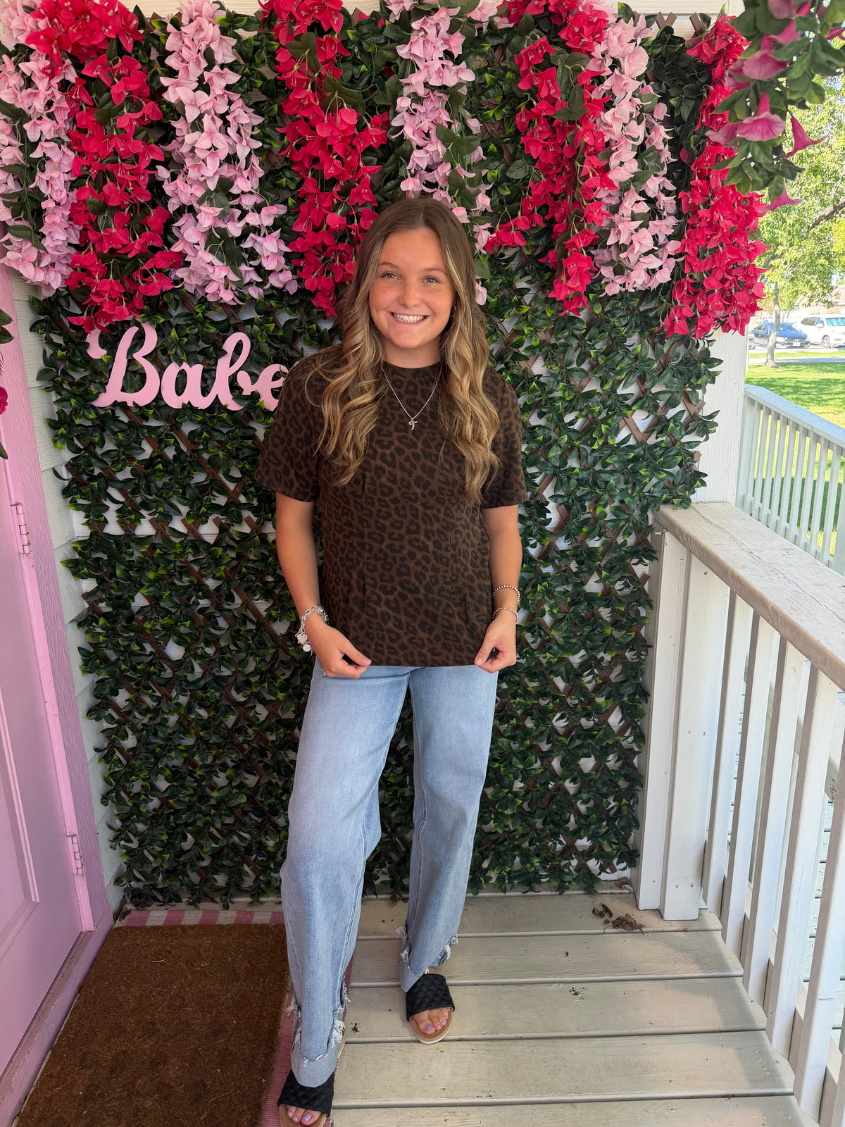 Leopard Peplum Top