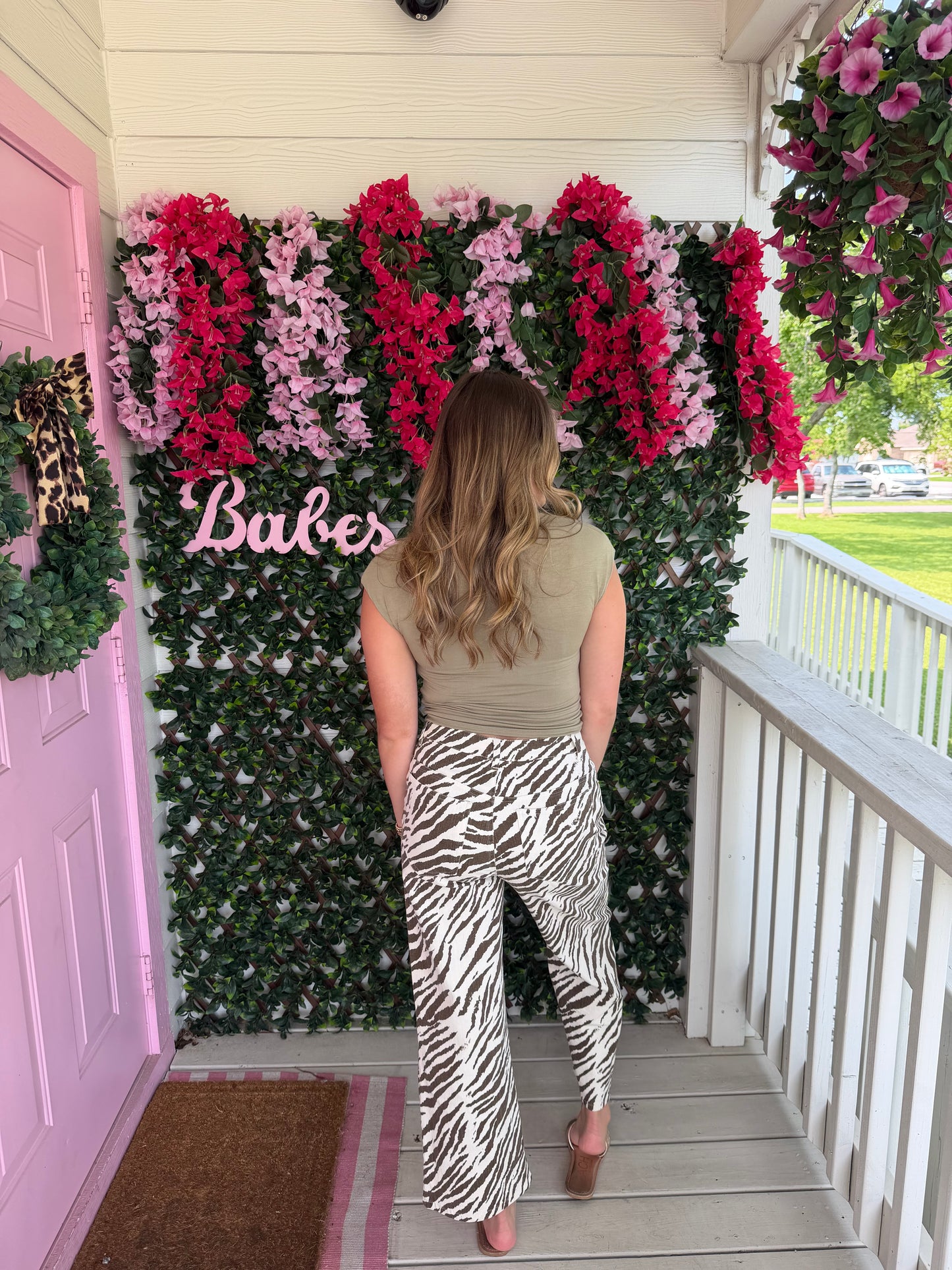 Coco Zebra Wide Leg Pants
