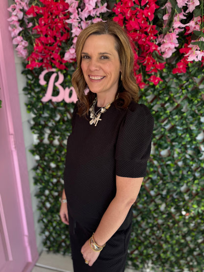 Textured Puff Sleeve Set